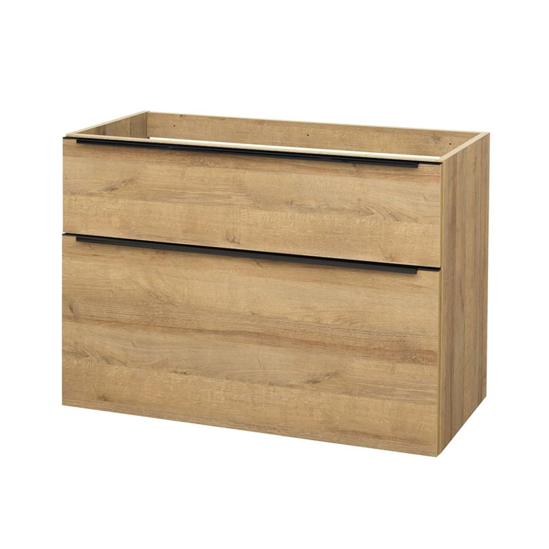 Mereo Mailo, koupelnová skříňka 100 cm, dub Riviera, černé madlo (CN522SBN)