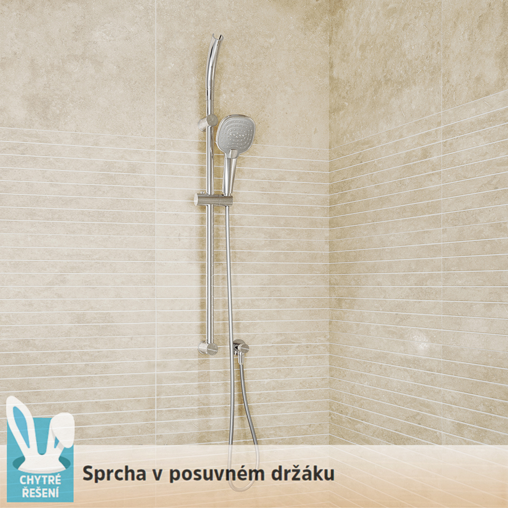 MEREO Posuvný držák sprchy s horním držákem (CB910F)