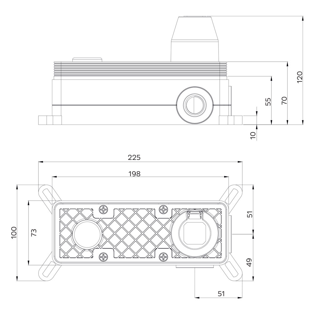 MEREO Viana jednocestná podomítková baterie s ramínkem, s oválným krytem (CBE60105BU)