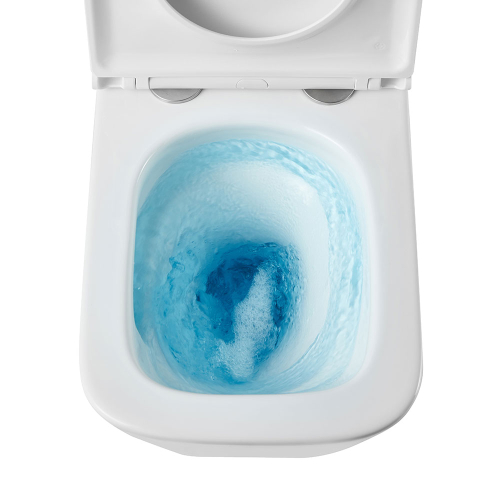 Mereo WC set - Smart flush rimless WC hranaté, modul pro sádrokarton, chrom hranaté tlačítko matné
