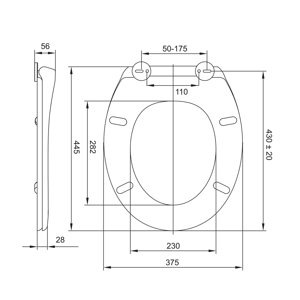 MEREO WC sedátko samozavírací (CSS112S)
