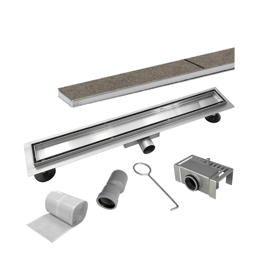 MEREO Odtokový sprchový žlab 90 cm, vč. roštu TILE (CZ133)