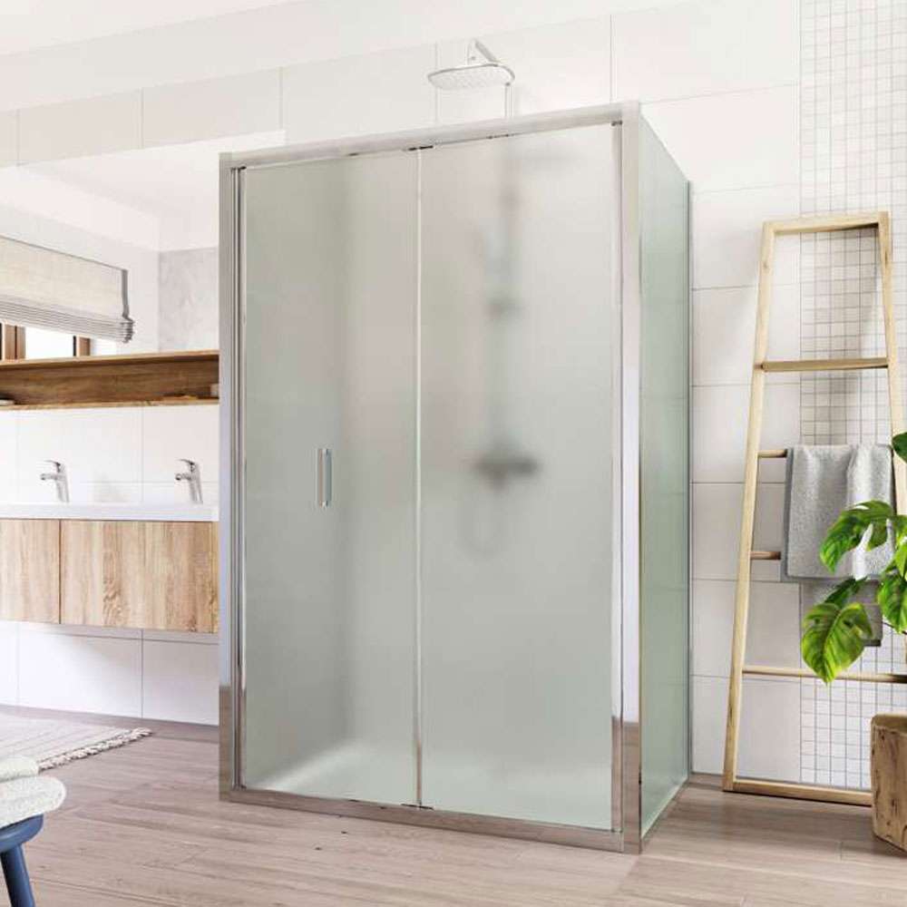 Mereo Sprchový kout, LIMA, obdélník, 90x80x90x190 cm, chrom ALU, sklo Point