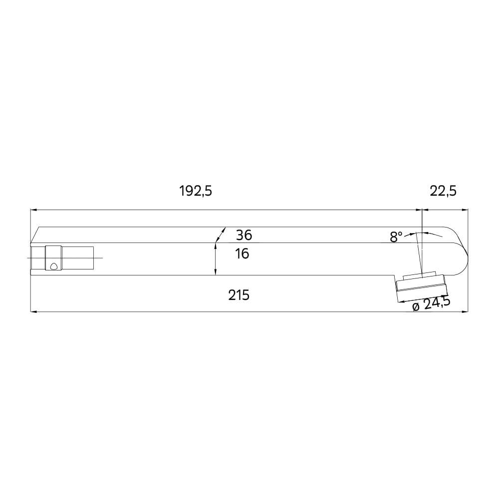 MEREO Viana jednocestná podomítková baterie s ramínkem, s oválným krytem (CBE60105BU)