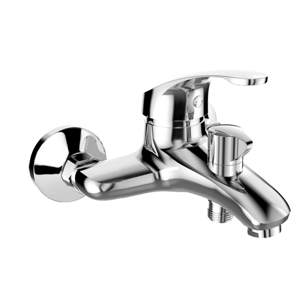 MEREO Vanová nástěnná baterie, Sonáta, 100 mm, s keramickým přepínačem, bez příslušenství, chrom (CB901A04N)