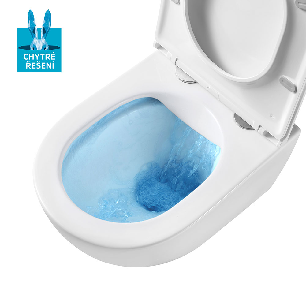 Mereo WC závěsné kapotované, RIMLESS, 490x370x360, keramické, vč. sedátka CSS123, 8ks