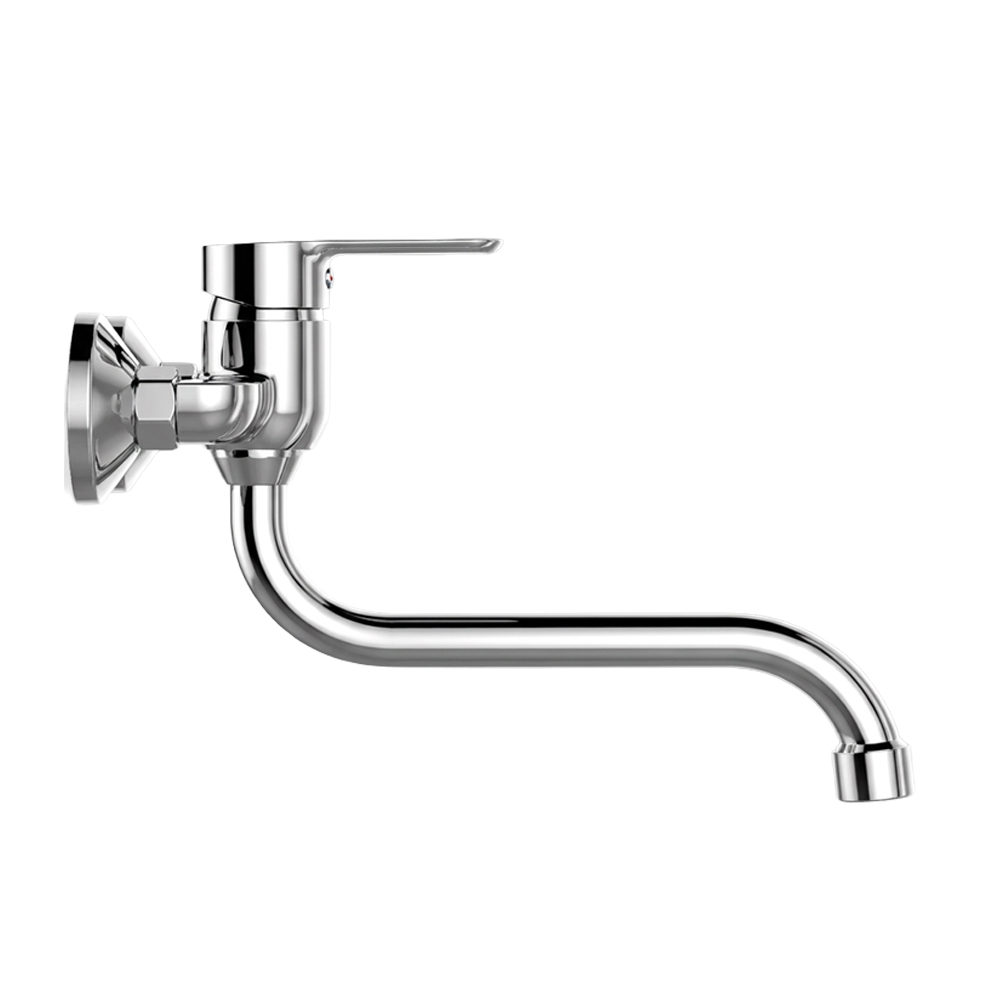Mereo Dřezová nástěnná baterie , 100 mm, s ramínkem trubkovým ø 18 mm - 200 mm, chrom