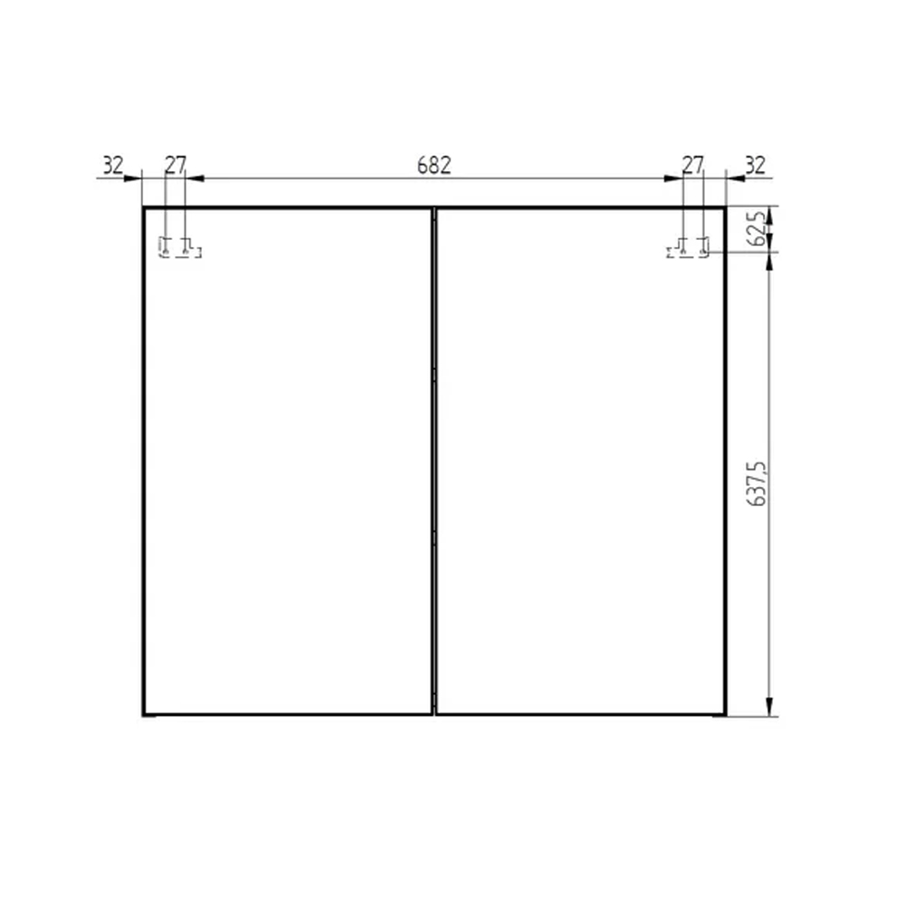 Mereo Aira, Mailo, Opto, Vigo, Ponte koupelnová galerka 80 cm, zrcadlová skříňka, dub Riviera