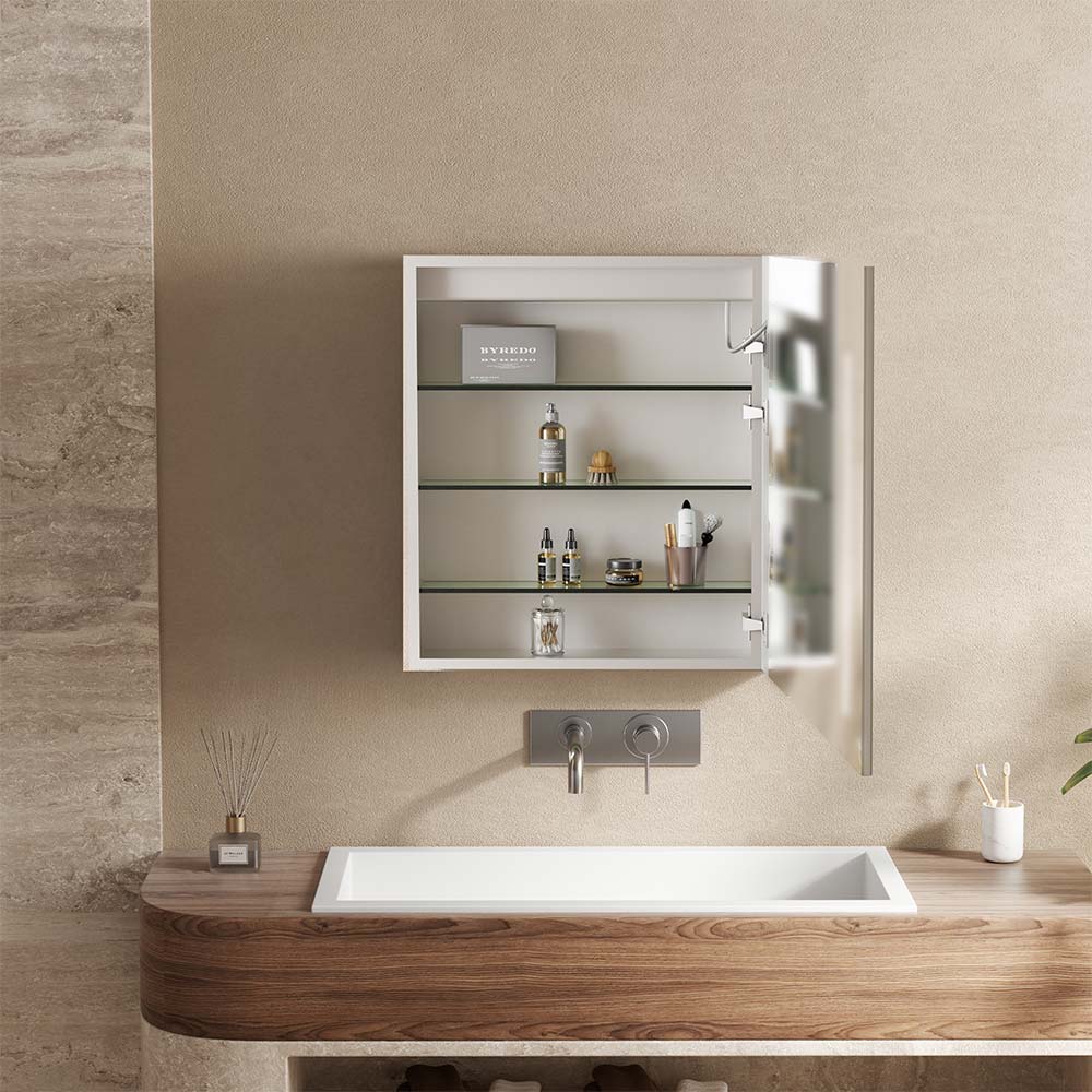 Mereo Siena, koupelnová galerka 60 cm, zrcadlová skříňka, stříbrná