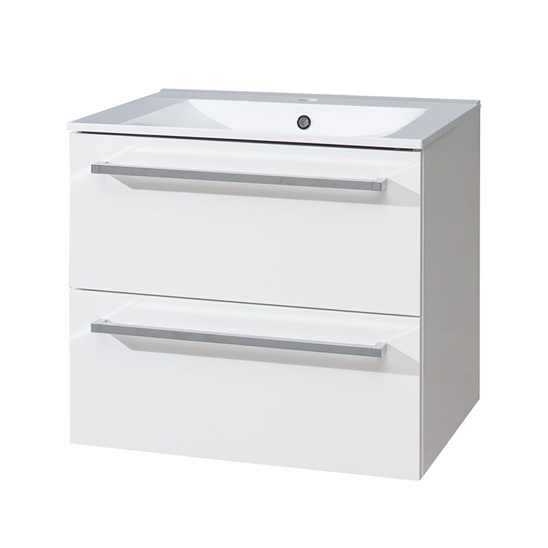 MEREO Bino, koupelnová skříňka s keramickým umyvadlem 61 cm, bílá (CN660)