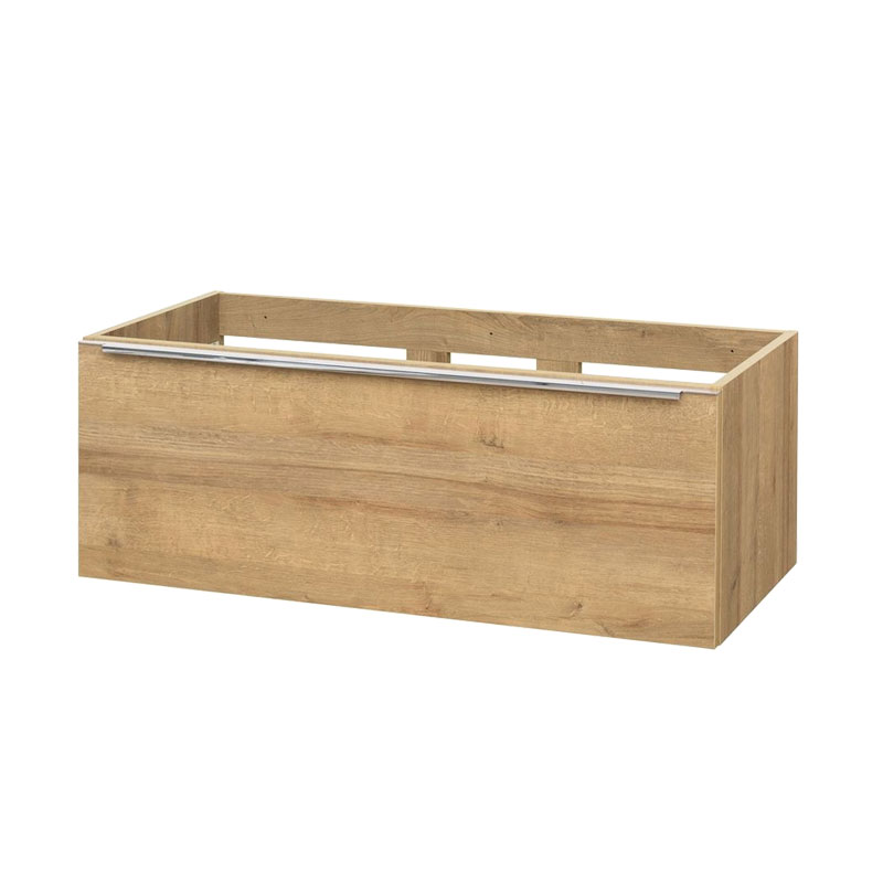 Mereo Mailo, koupelnová skříňka 101 cm, dub Riviera, chrom madlo (CN527S)