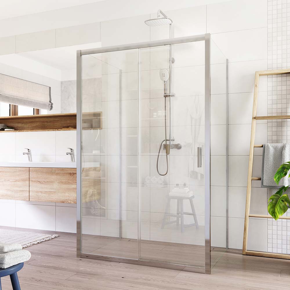 Mereo Sprchový kout, LIMA, obdélník, 80x100x80x190 cm, chrom ALU, sklo Čiré