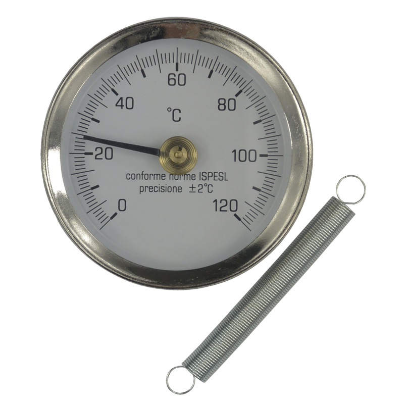 Bimetalový teploměr příložný DN 63, 0 - 120 °C