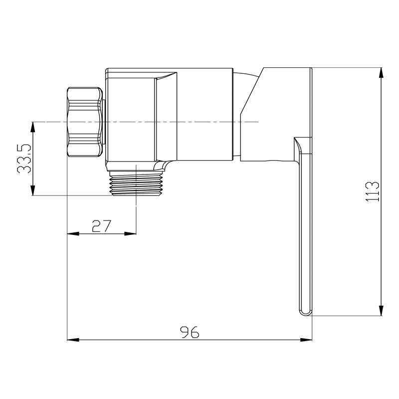 Mereo Sprchová nástěnná baterie, Dita, 150 mm, bez příslušenství, chrom