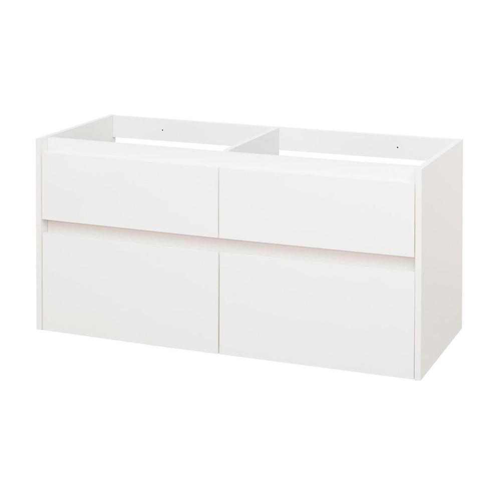 Mereo Opto, koupelnová skříňka 121 cm, bílá