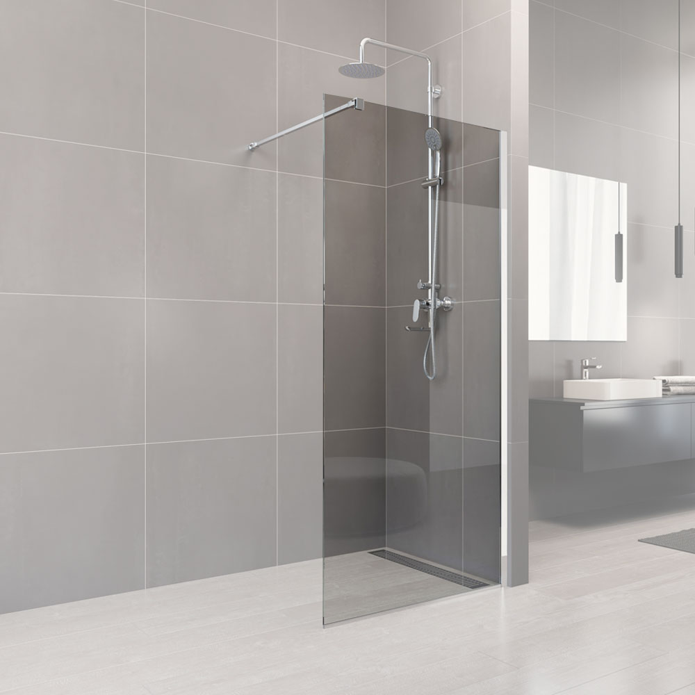 Mereo Novea sklo pro Walk in 120 x 200 cm, 8mm, EASY CLEAN, Čiré